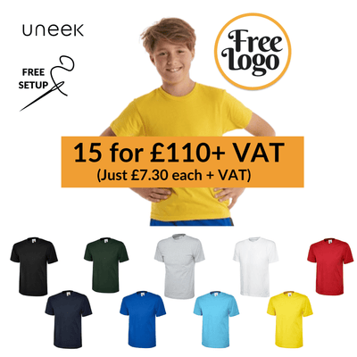 15 for £110 Uneek Children's T-Shirt Bundle Deal