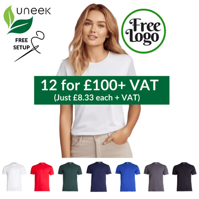 12 For £100 Uneek Eco T-Shirt Bundle Deal