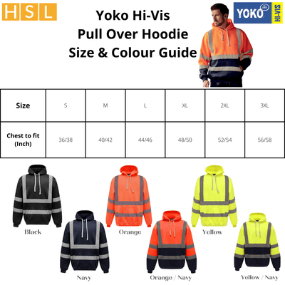 8 For £200 Yoko Hi-Vis Pull Over Hoodie Bundle Deal