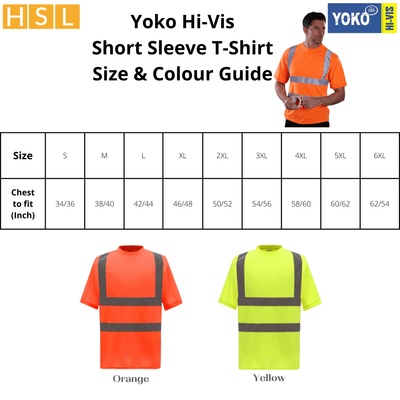 6 For £100 Yoko Hi-Vis Short Sleeve T-Shirt