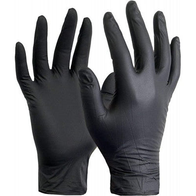 Disposable Black Nitrile Gloves - Powder Free