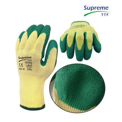Supreme TTF Latex Grip Gloves - Green/Yellow