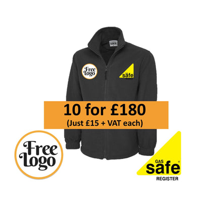 10 for £180 Gas Safe FREE LOGO Fleeces