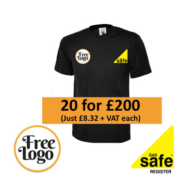 20 for £200 Gas Safe FREE LOGO T-Shirts
