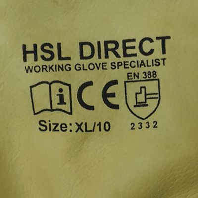 Premium Leather Work Gloves - Yellow