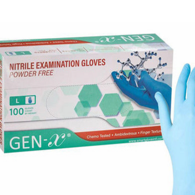Disposable Blue Nitrile Gloves - Powder Free