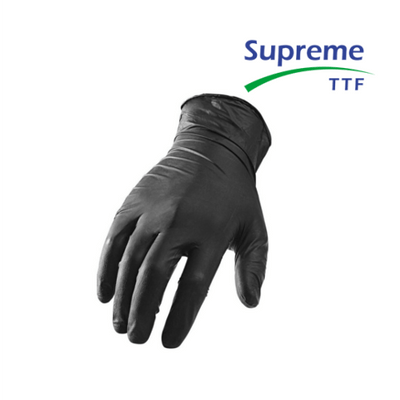 Disposable Black Nitrile Gloves - Powder Free